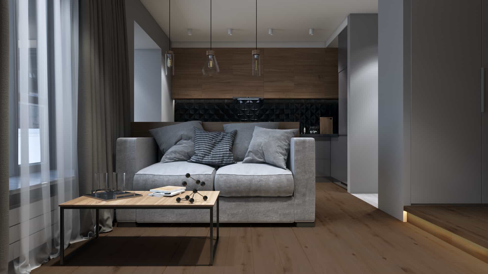 Cozy one room flat | Interior Designio